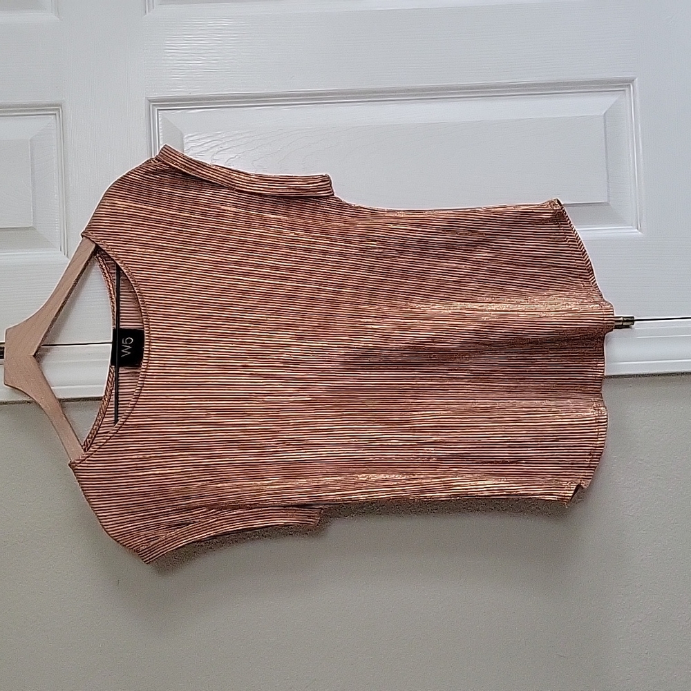Bronze / rose gold holiday top